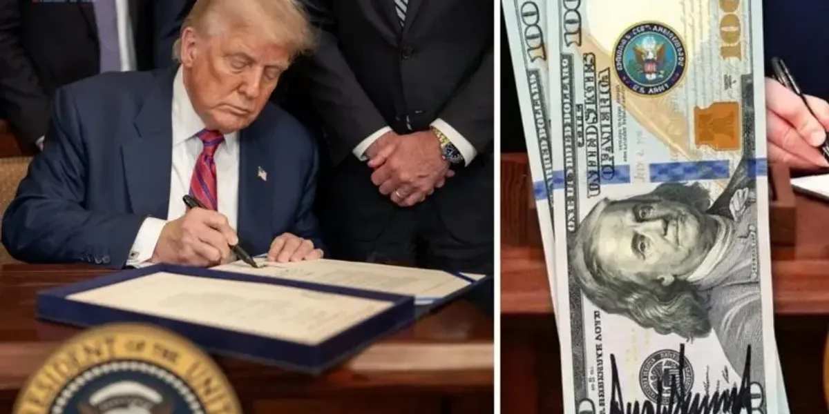 Nënshkrimi i Trump shfaqet në kartëmonedhën 100-dollarëshe