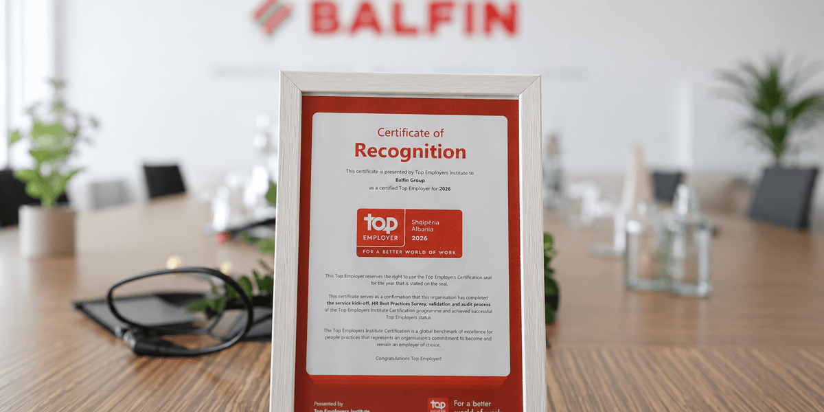 BALFIN Group, “Top Employer 2026” nga Top Employers