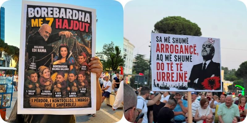 Protesta e 38-të kundër qeverisë: “Borëbardha me 7 hajdutë”