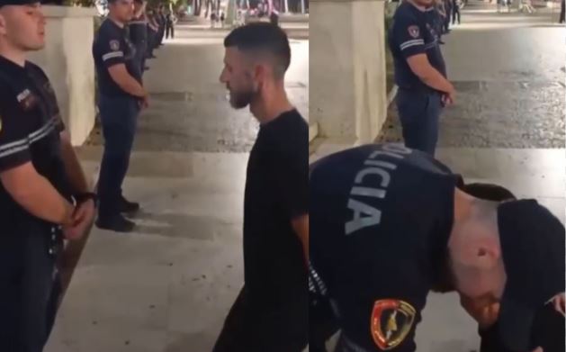 Niko Qarkaj, moment prekës me policët pas lirimit