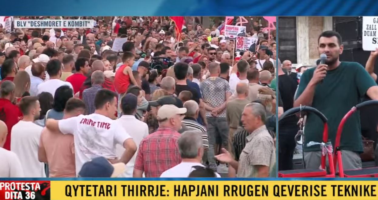 Albion Nikolli lirohet pas protestës para Kuvendit