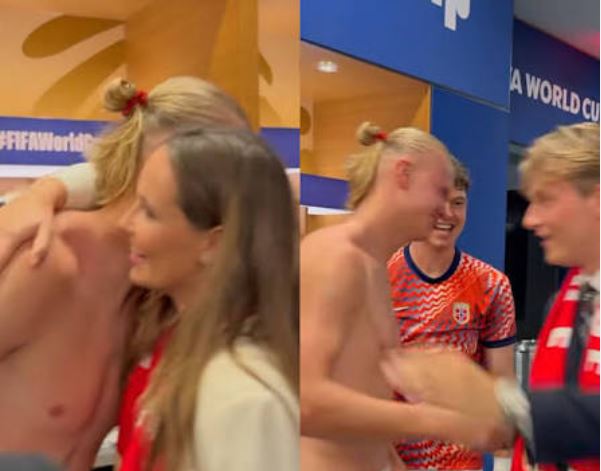 Princesha Ingrid përqafon Haaland pas fitores me Brazilin