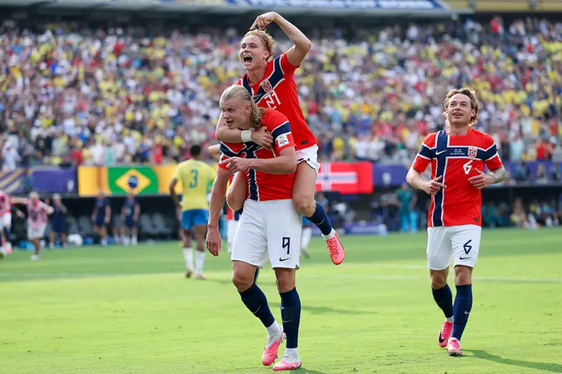 Haaland dërgon Norvegjinë në çerekfinale, Brazili eliminohet